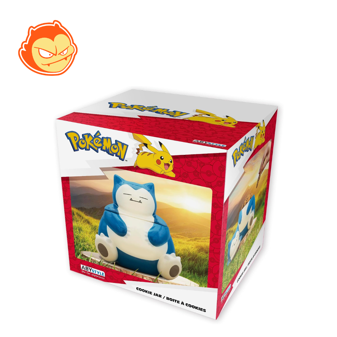 Pokémon Ronflex - Bocal en céramique pour biscuits, 18 x 13,5 x 15,5 cm, décoration pour la cuisine, contenant hermétique pour aliments