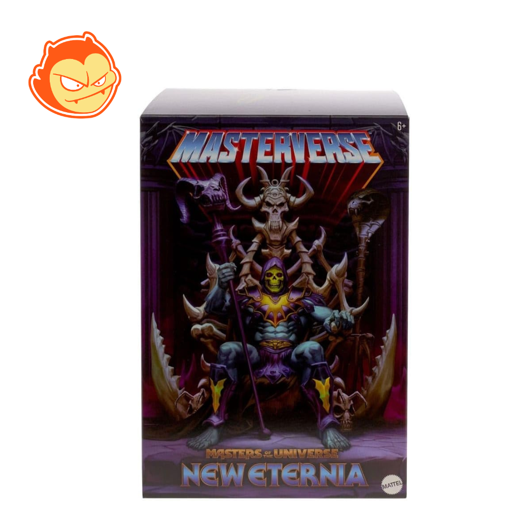 Les Maîtres de l'Univers Masterverse Coffret avec figurine articulée Skeletor et trône