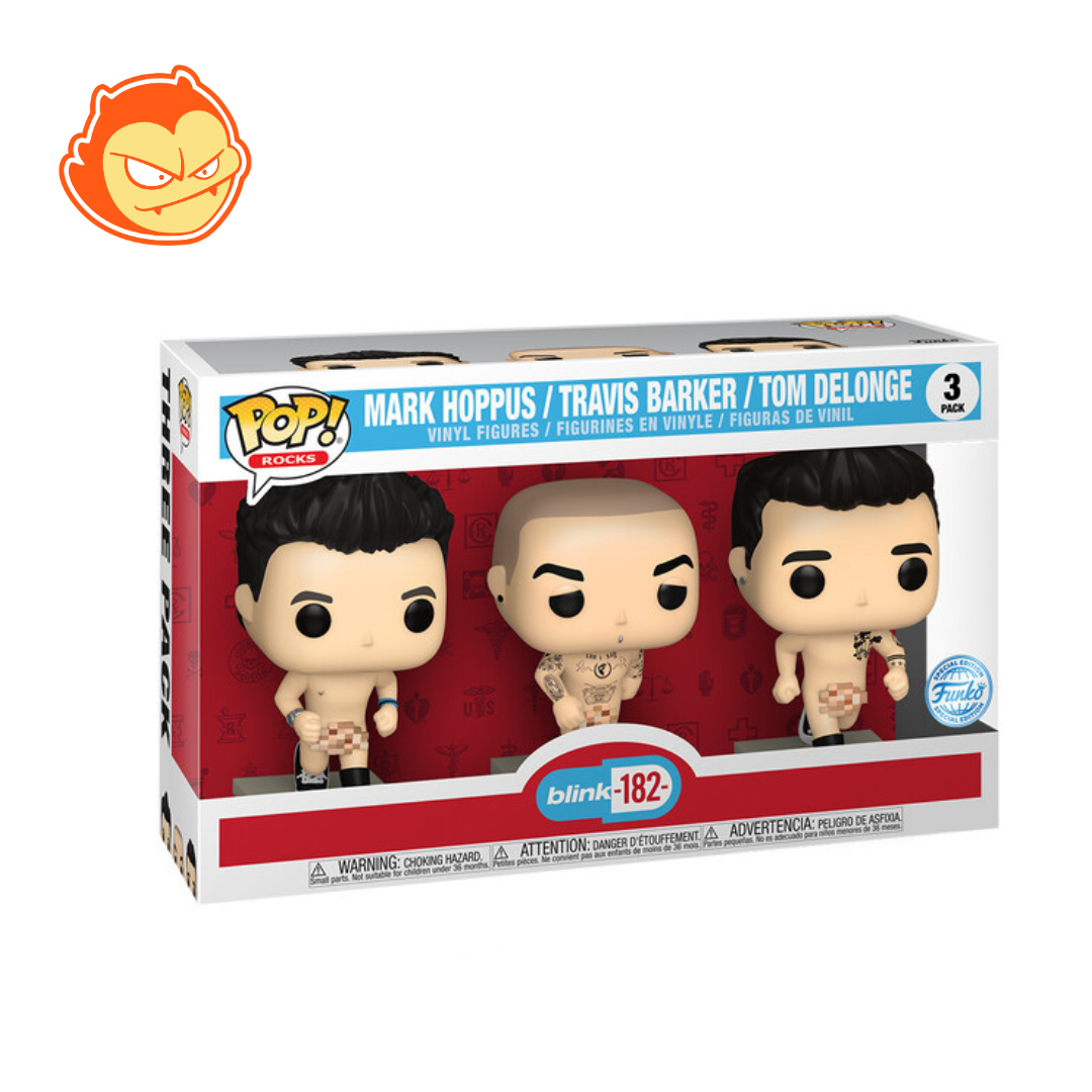 Figurines Pop rocks blink 182 3pk naked mark Hoppus - Travis Barker - Tom Delonge