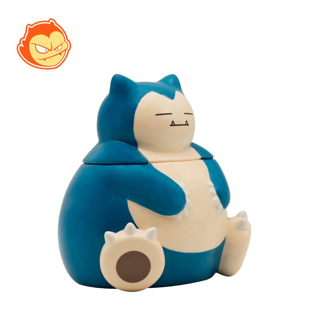 Pokémon Ronflex - Bocal en céramique pour biscuits, 18 x 13,5 x 15,5 cm, décoration pour la cuisine, contenant hermétique pour aliments