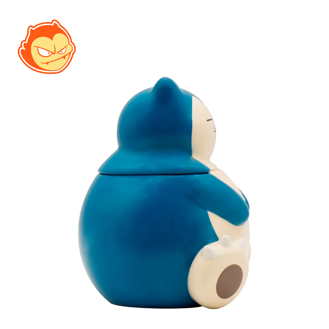 Pokémon Ronflex - Bocal en céramique pour biscuits, 18 x 13,5 x 15,5 cm, décoration pour la cuisine, contenant hermétique pour aliments
