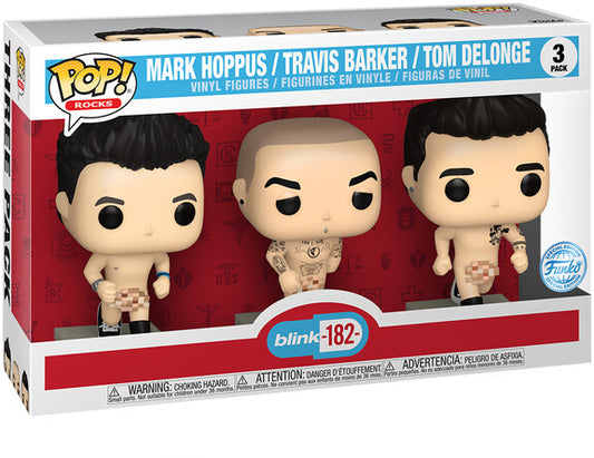 Figurines Pop rocks blink 182 3pk naked mark Hoppus - Travis Barker - Tom Delonge