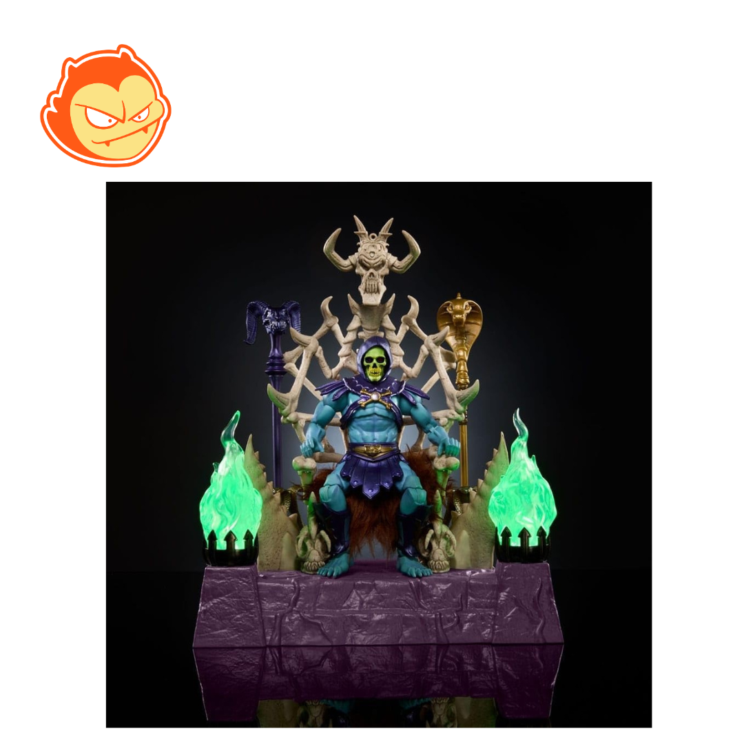 Les Maîtres de l'Univers Masterverse Coffret avec figurine articulée Skeletor et trône