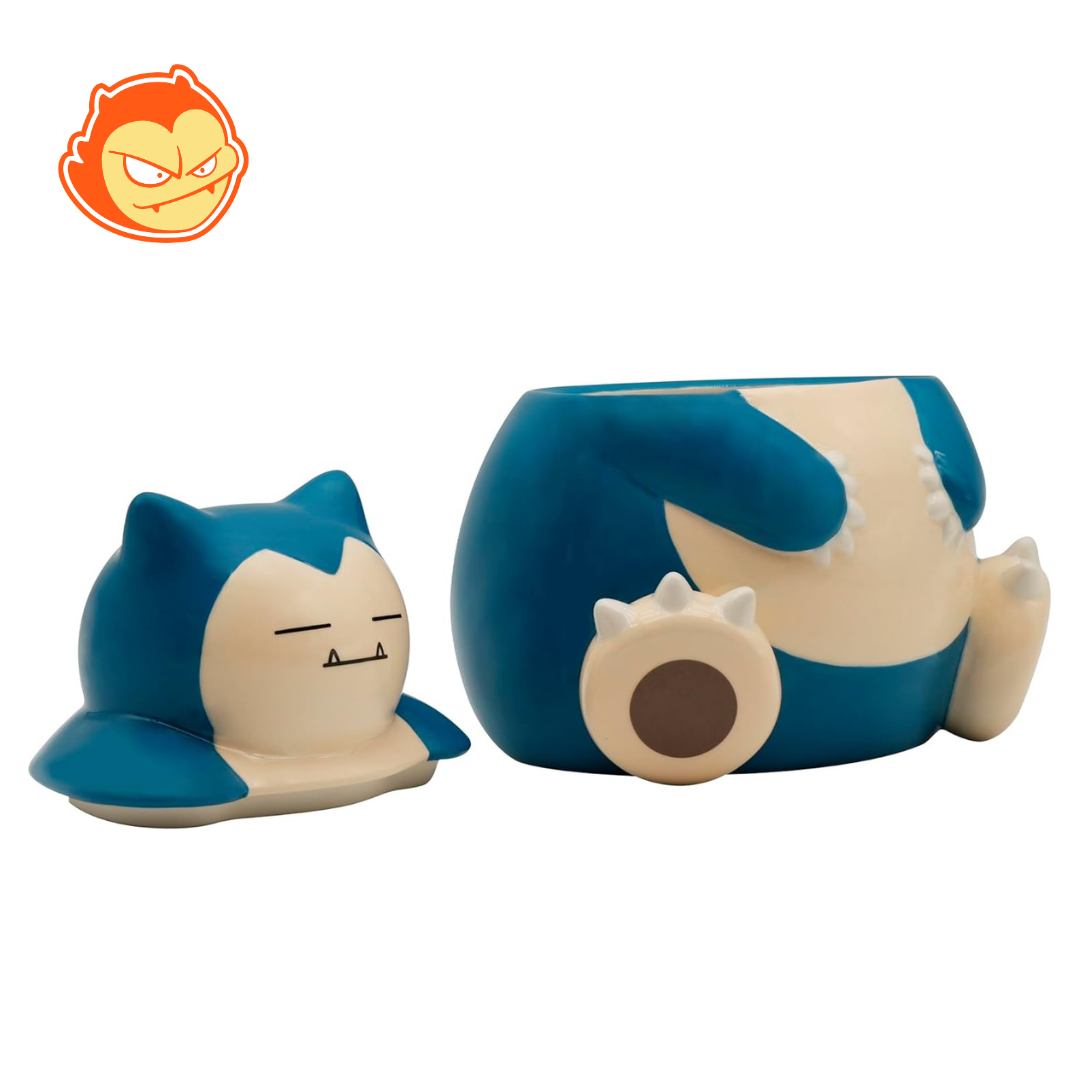 Pokémon Ronflex - Bocal en céramique pour biscuits, 18 x 13,5 x 15,5 cm, décoration pour la cuisine, contenant hermétique pour aliments