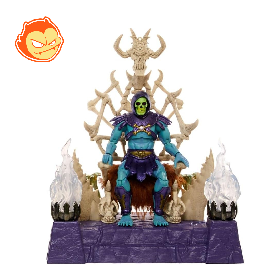 Les Maîtres de l'Univers Masterverse Coffret avec figurine articulée Skeletor et trône